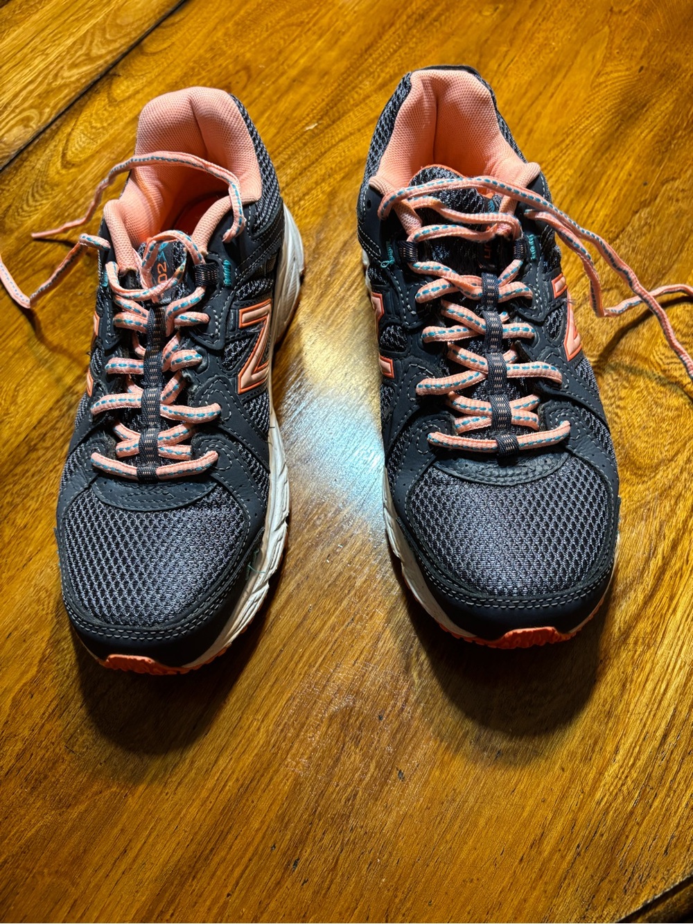 New Balance Women’s Charcoal and Coral Athletic Sneakers